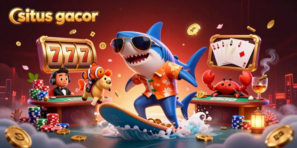 Experience excitement with situs gacor featuring thrilling slot games, vibrant characters, and dynamic casino elements.