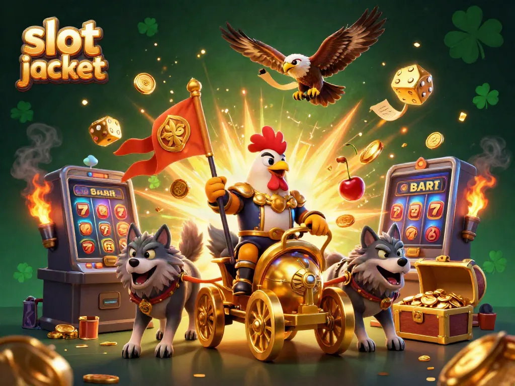 Experience the thrill of winning with slot jackpot elements in a dynamic casino scene.